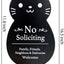 Letrero metal No Soliciting 16.5x7.1"