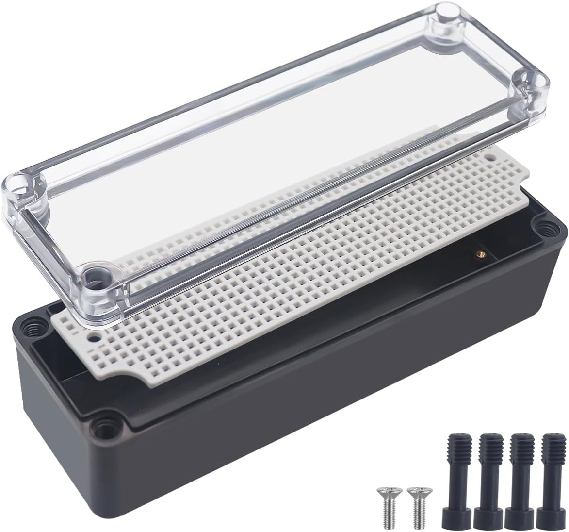 Caja conexiones IP67 ABS negro 9.8x3.1x2.8pulg