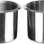 2 Pzas Inserto portavasos acero inox 3.1" plateado