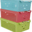 Cesta plástico con asas set 3 12x8x4"