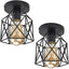 Lámpara techo E26/E27 retro black industrial cocina pasillo