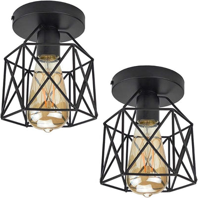 Lámpara techo E26/E27 retro black industrial cocina pasillo