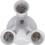 Adaptador luz E26 3en1 ajustable 360 grados 60w cada puerto