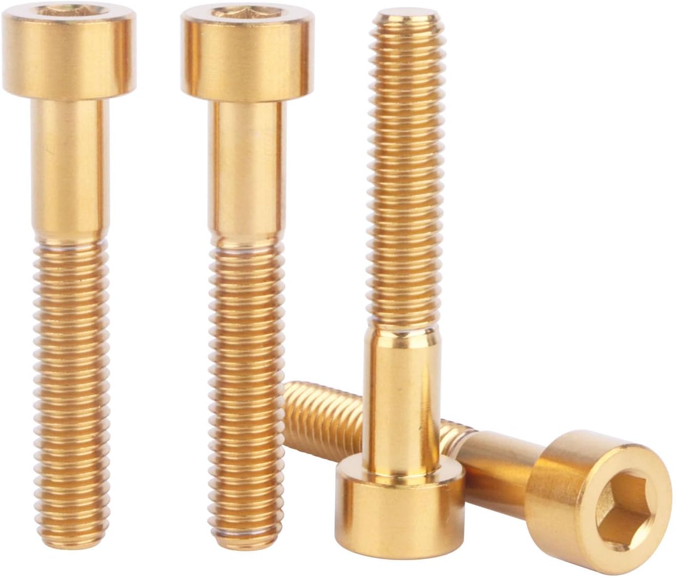 4 Pzas Perno Titanio M6x35mm Color Dorado