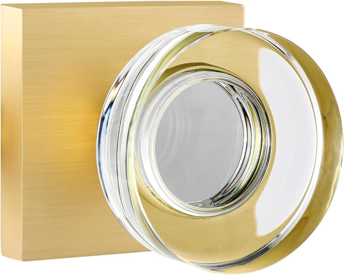 4 Pomas Puerta Ficticios Cristal Dorado Interior Pasillo
