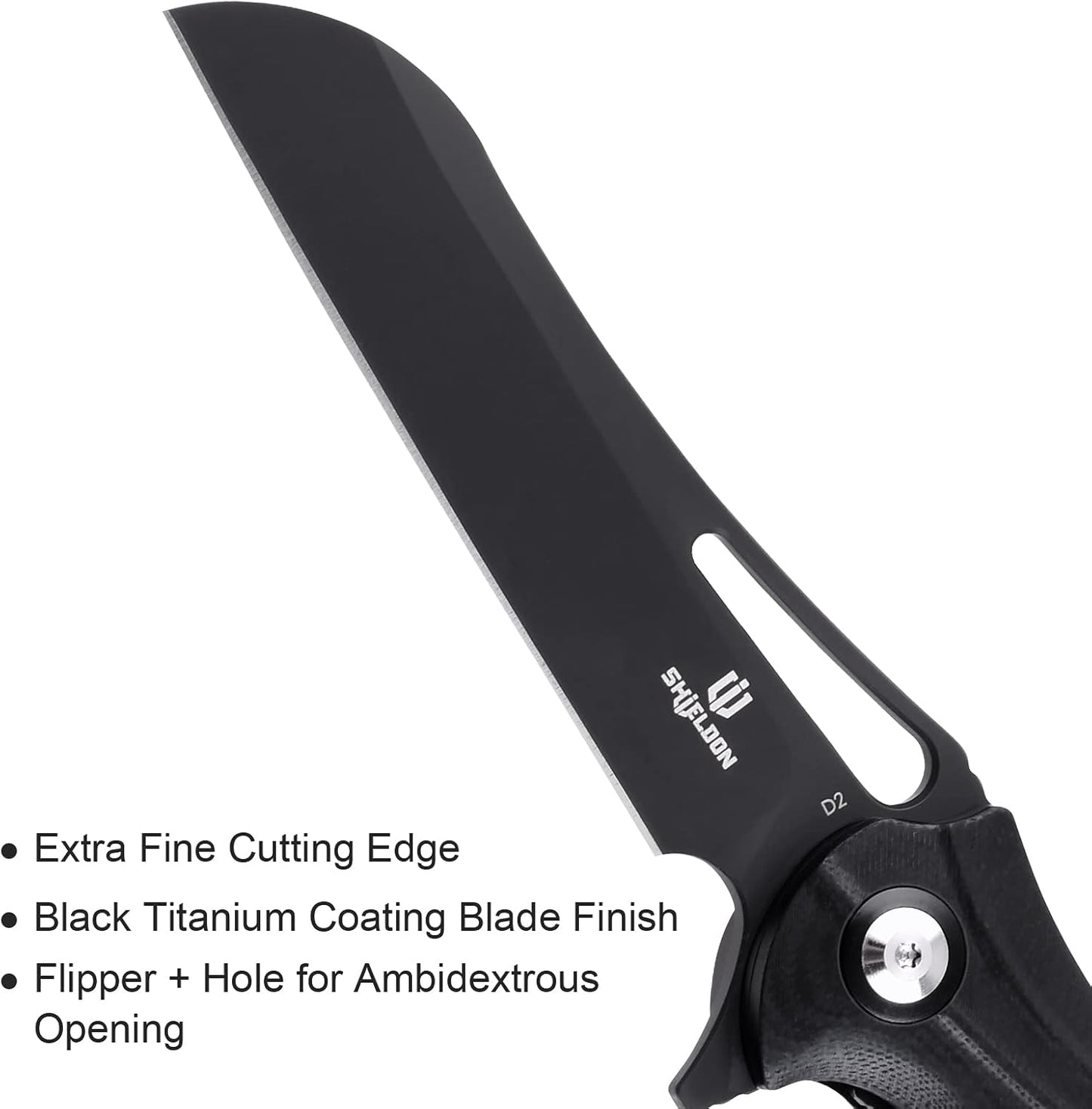 Navaja bolsillo 3.43pulg hoja D2 mango G10 con clip