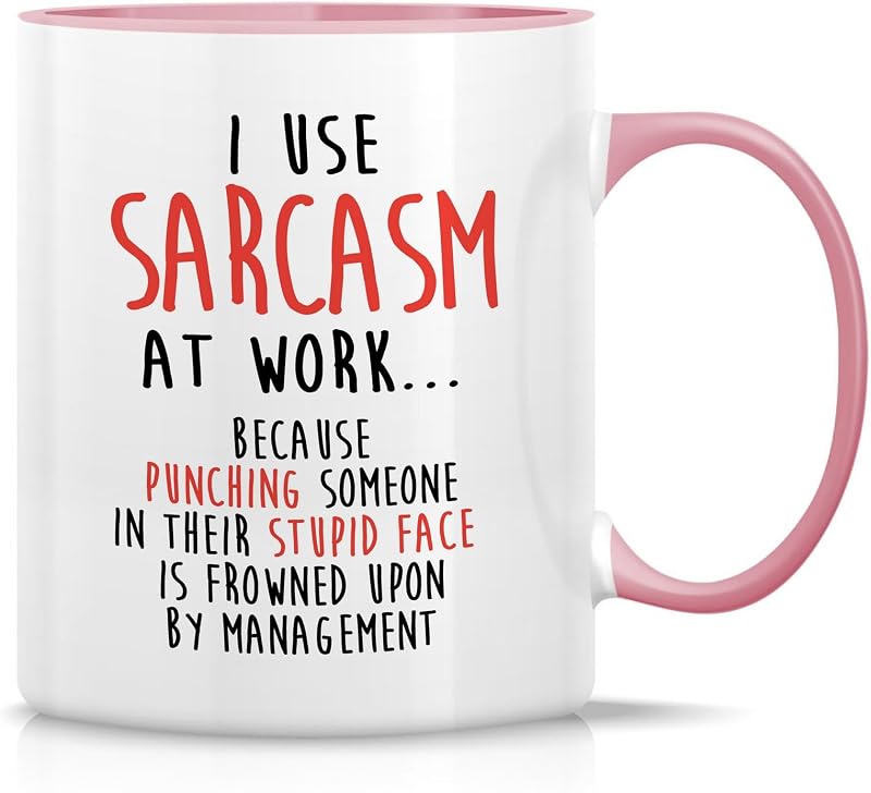 Taza café cerámica 11oz con mensaje sarcástico