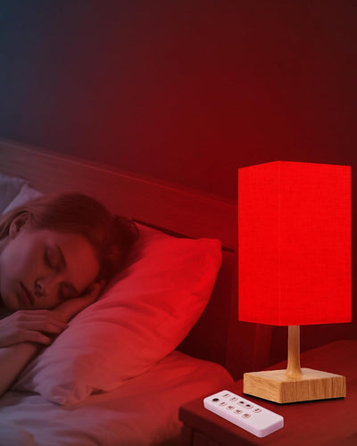 Lámpara luz nocturna 670 nm control remoto USB dormitorio