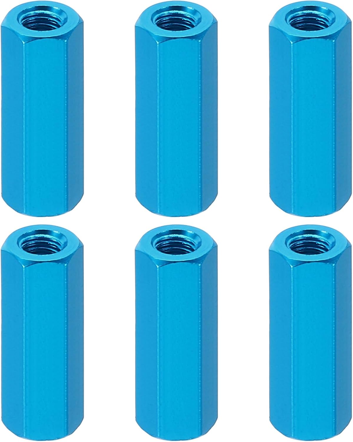 6 Pzas Tuercas M3 Espaciadores Aluminio para RC Coche Drones