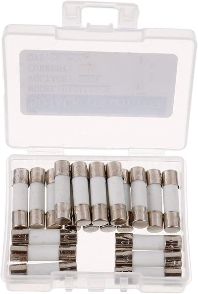 Fusibles cerámica 10A 250V 0.2x0.78pulg set 20