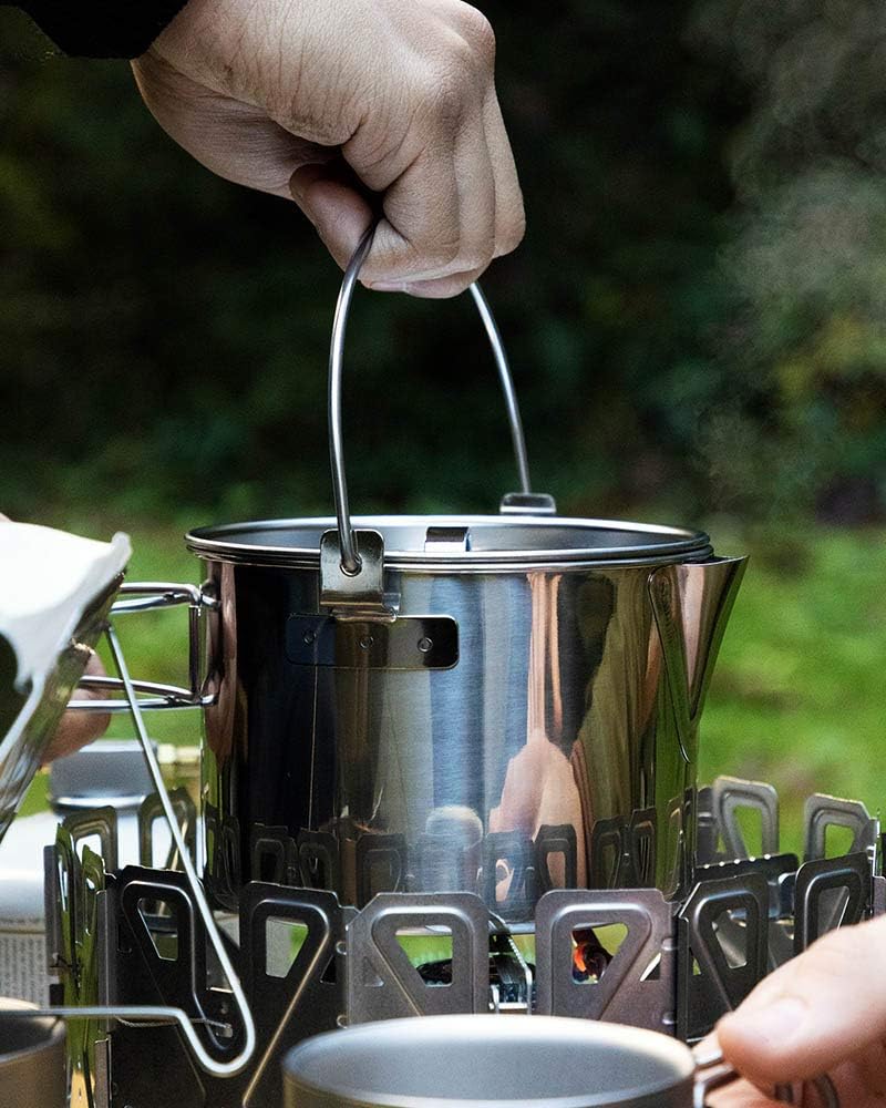 Hervidor acero inox para camping y senderismo