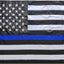 Bandera policía EE.UU. 2x3ft estrellas bordadas doble