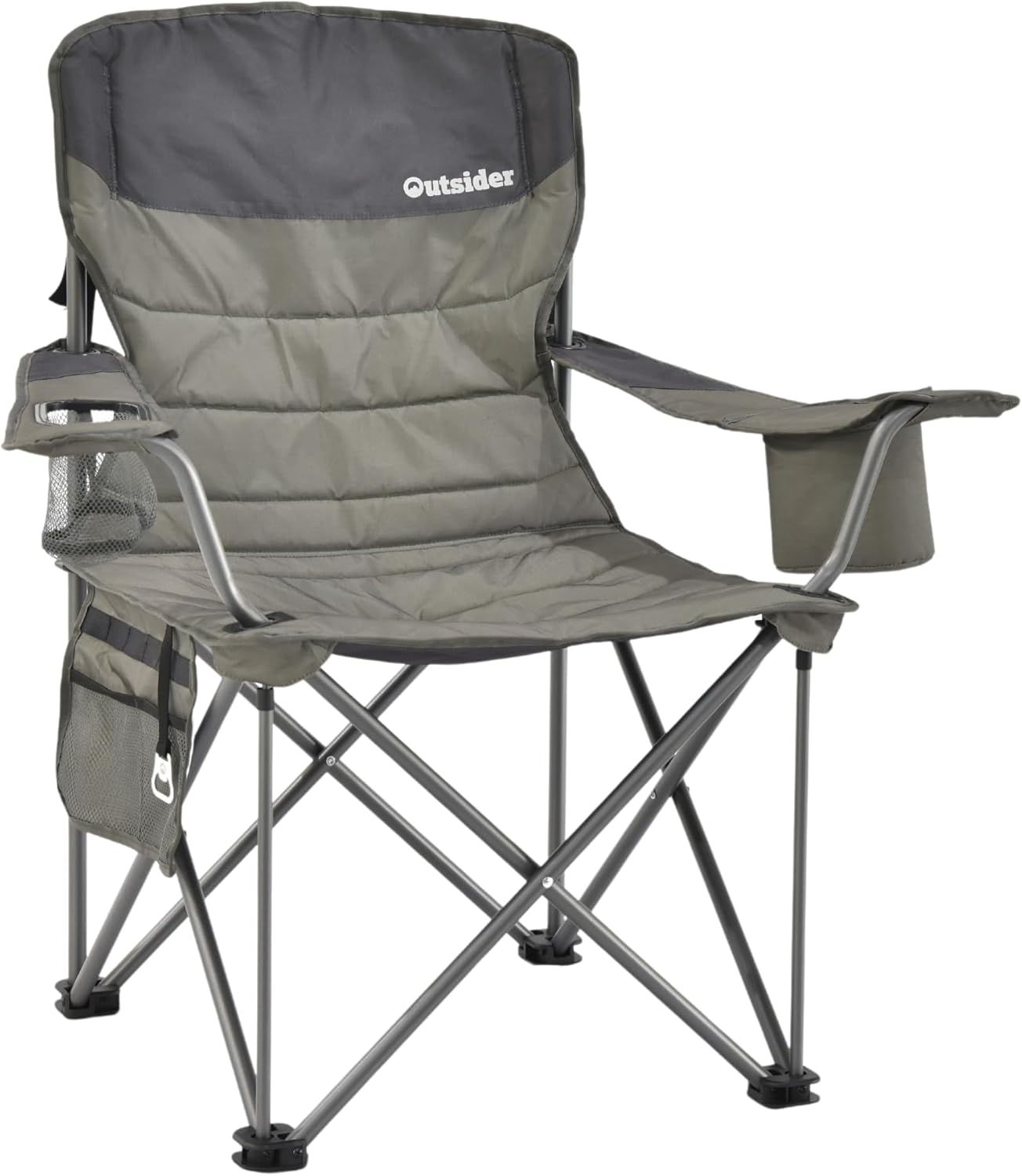 Silla plegable resistente 500lb con soporte tazas