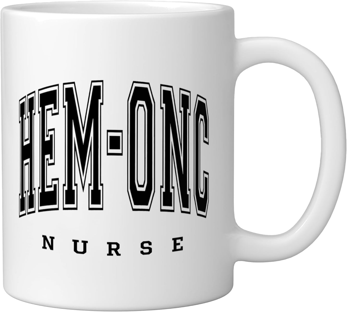 Taza Cerámica para Enfermera Hematología Oncología Blanca