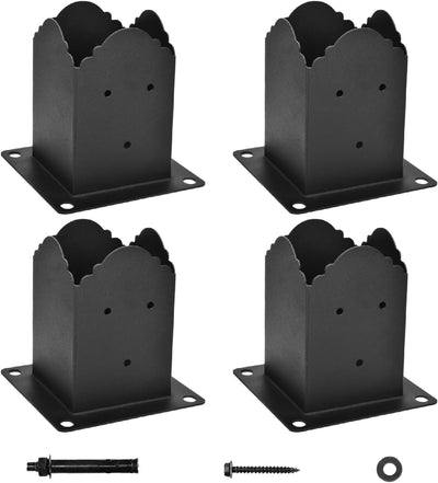 Base poste 4x4 pulg cuadrada anclaje tierra madera