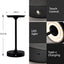 2 Lámparas Mesa Led Inalámbricas Recargables Negro