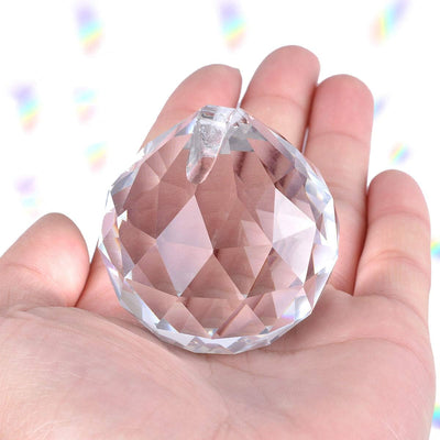 2 Prismas Cristal Corte Transparente 1.969pulg Colgantes Arco Iris