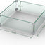 Protector viento hoguera 19x19x6" vidrio templado 5/16"
