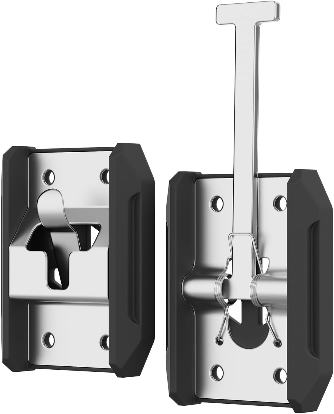 Soporte puerta caravana 4" acero inox cierre T resistente