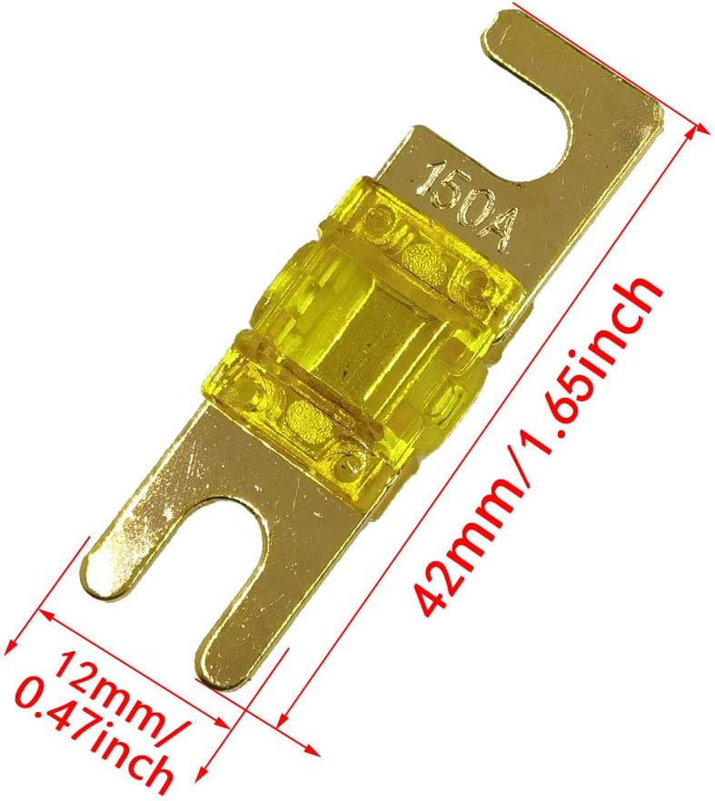 Pack 5 Fusible ANL 150A Chapado Oro para Coche