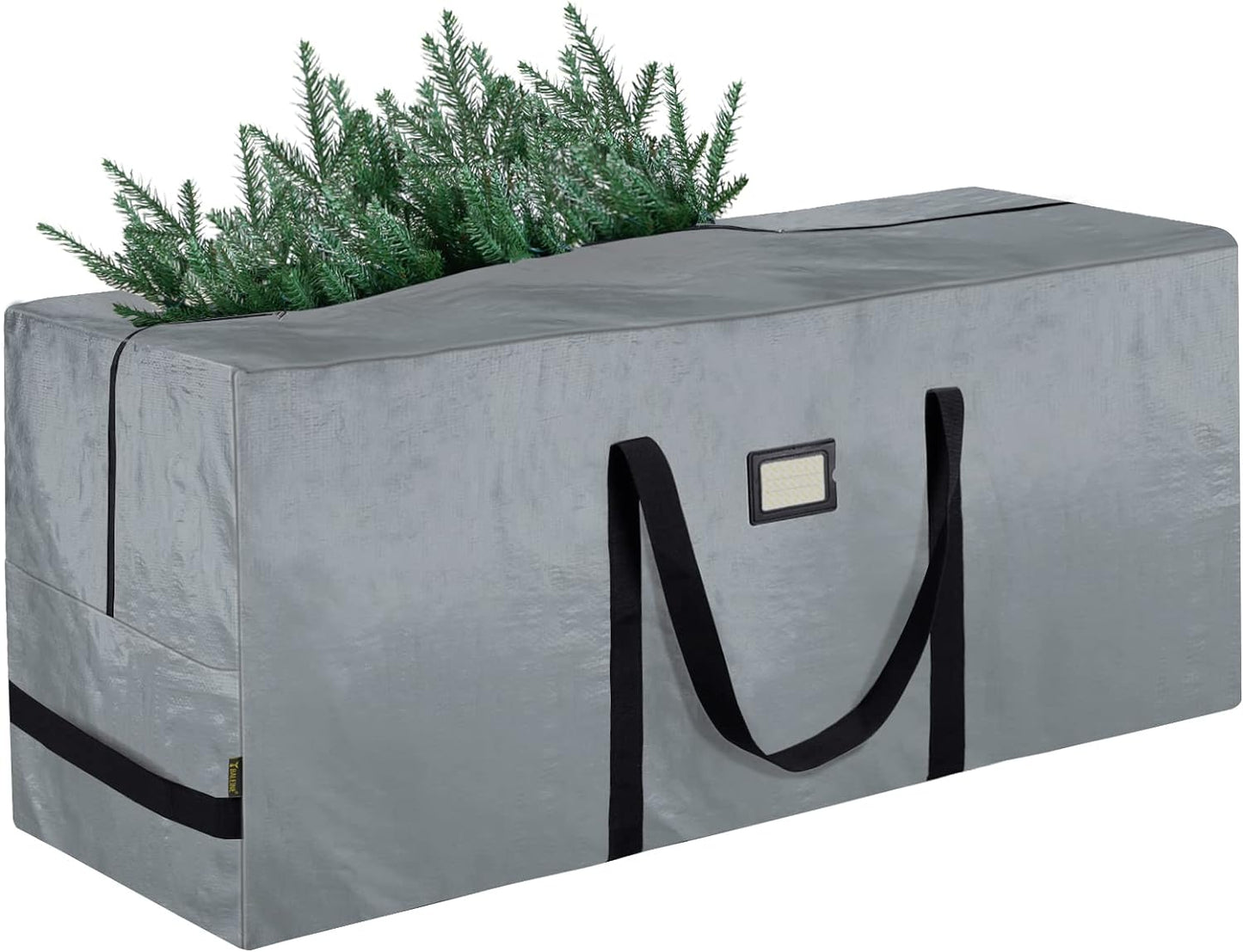 Bolsa árbol Navidad 9ft resistente cremalleras dobles gris