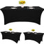 Set 3 manteles 6ft negro para mesas plegables