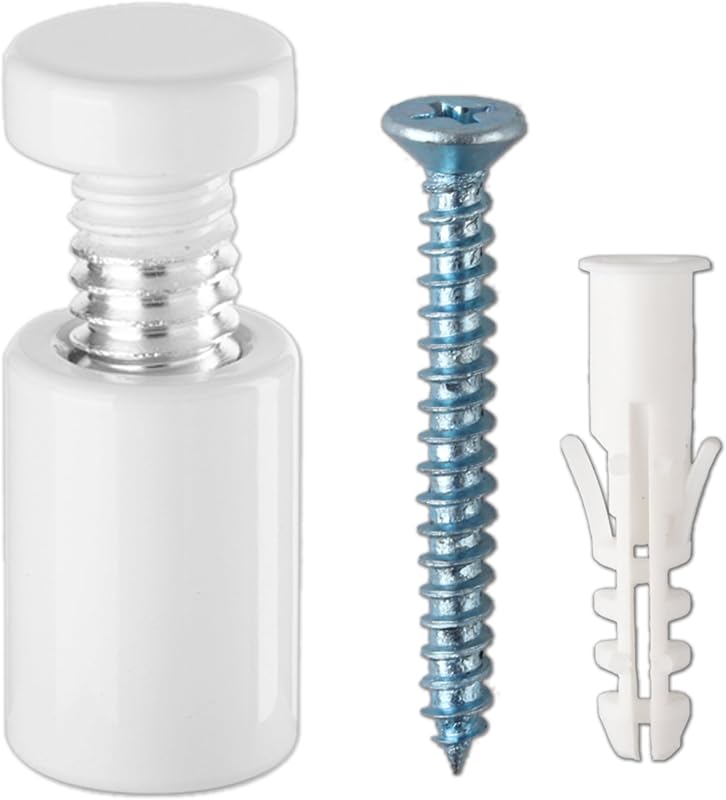 Tornillos aluminio 1/2x3/4 pulg blanco pack 4