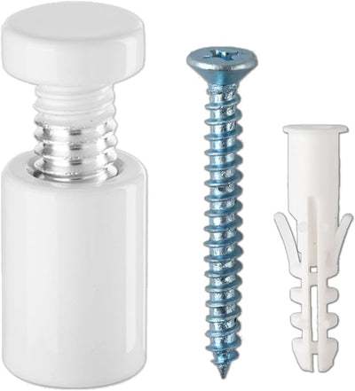 Tornillos aluminio 1/2x3/4 pulg blanco pack 4