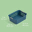 Cesta plástico azul marino set 6 para despensa gabinete