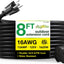 Cable extensión 16/3 SJTW exterior negro 8ft