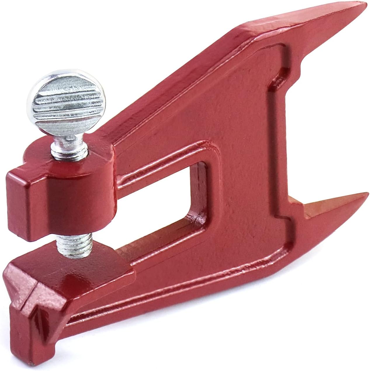 Tornillo banco para afilar motosierra rojo
