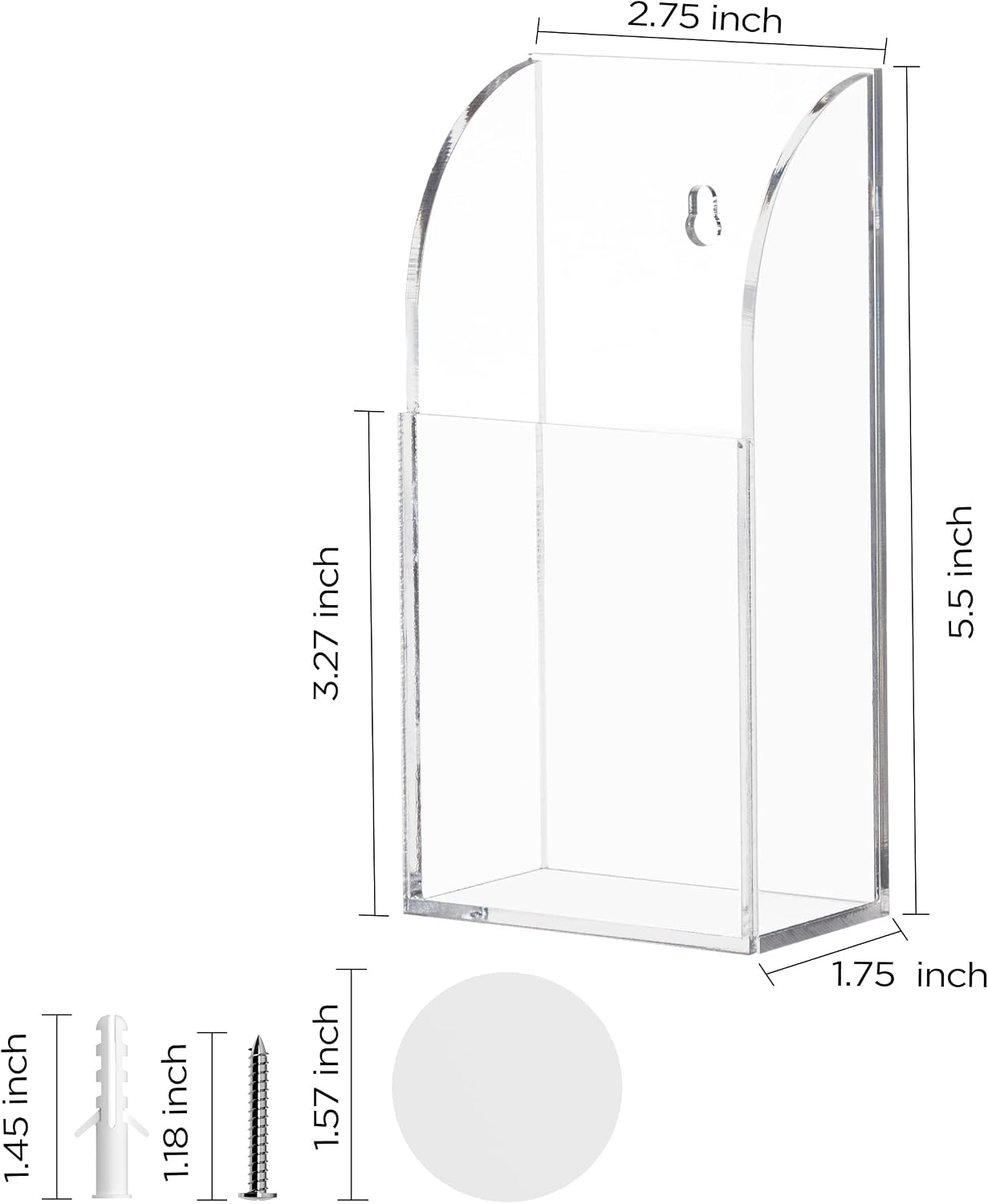 Soporte control remoto TV acrílico transparente