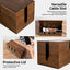 Caja organizadora cables madera para escritorio hogar oficina