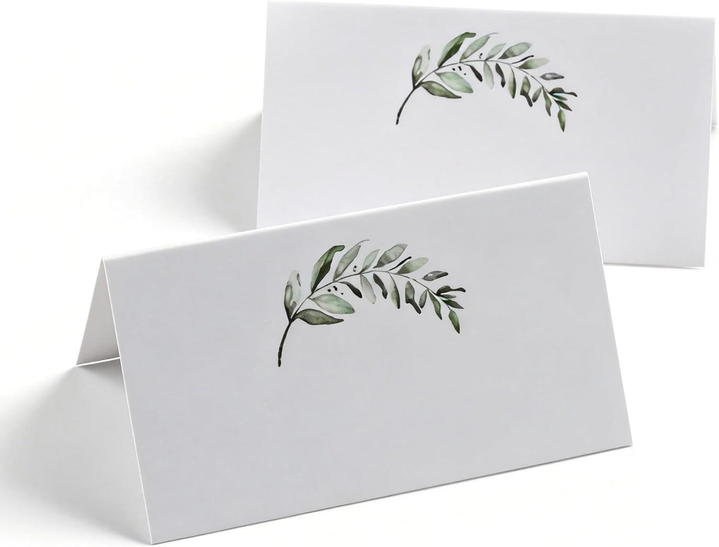 Tarjetas Lugar Blanco 3.5x2pulg Vegetación Mesa Plegables