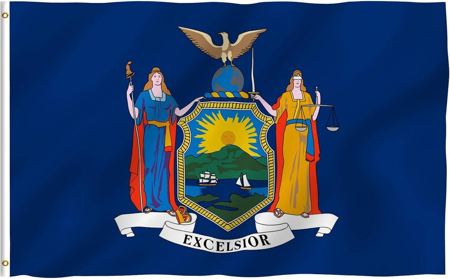 Bandera con estados EE.UU. New York