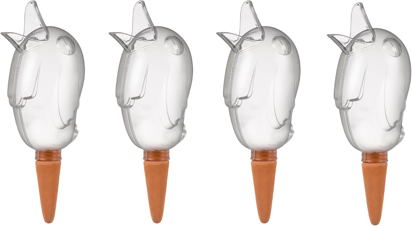 Set 4 figuras pájaros autorriego para plantas