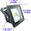 Lámpara reflector 20W 12-24V IP65 blanco frío