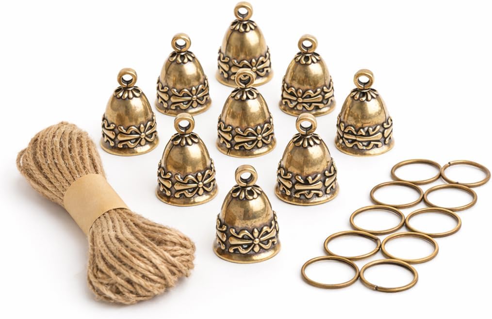 10 Pzas Campanas Cobre Puro Manualidades Hogar Boda