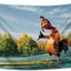 Bandera pollo 3x5ft con ojales latón decoración dormitorio
