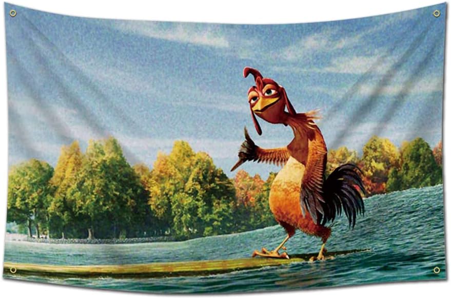 Bandera pollo 3x5ft con ojales latón decoración dormitorio