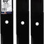 Set 3 cuchillas para cortacéspedes Hustler 60"