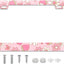 Marco matrícula floral rosa acero inox portamatrícula