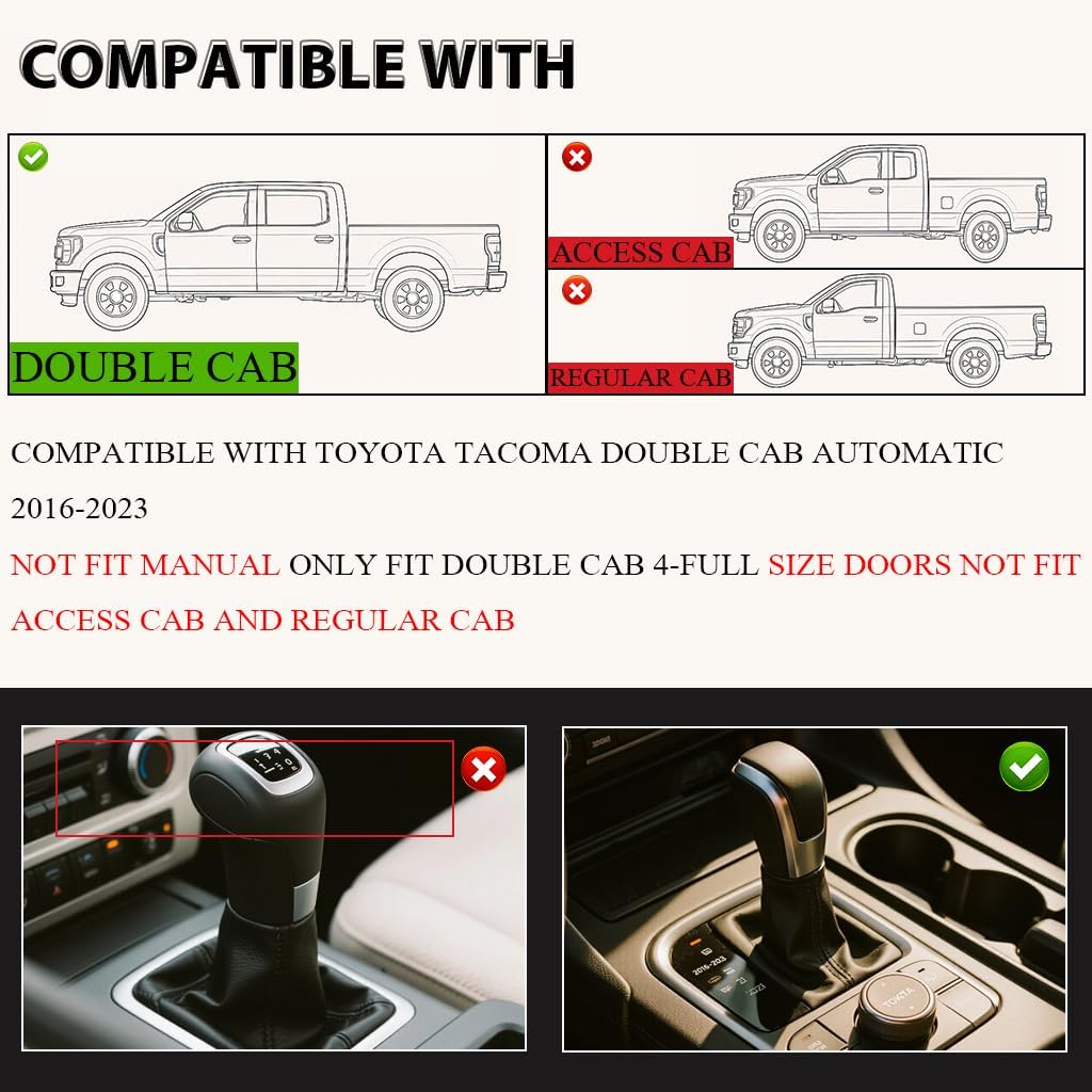 Alfombrillas suelo Toyota Tacoma 2016-23 Double Cab