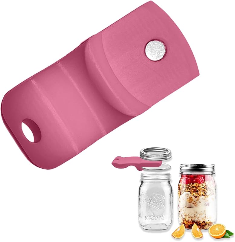 Abridor tarros compatible Mason levantador tapa magnético rosa