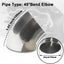 Tubo codo escape 3pulg 45grados acero inox SS304