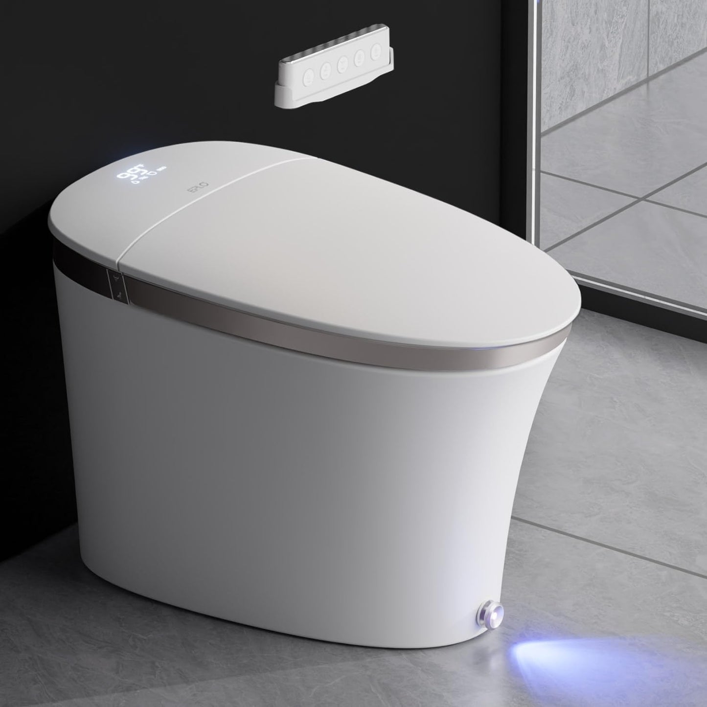 Inodoro inteligente con asiento calefactado y bidé