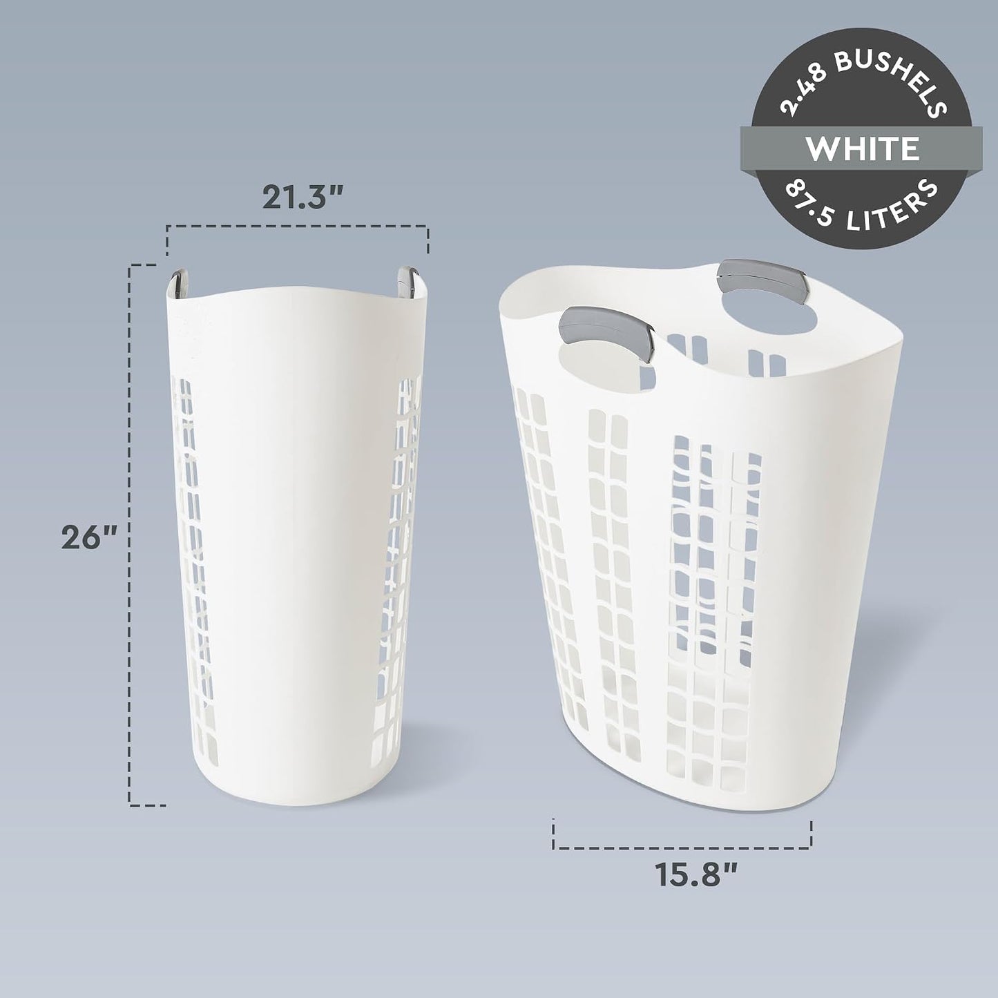 Cesta flexible plástico 87.5L ventilada 3 Pzas