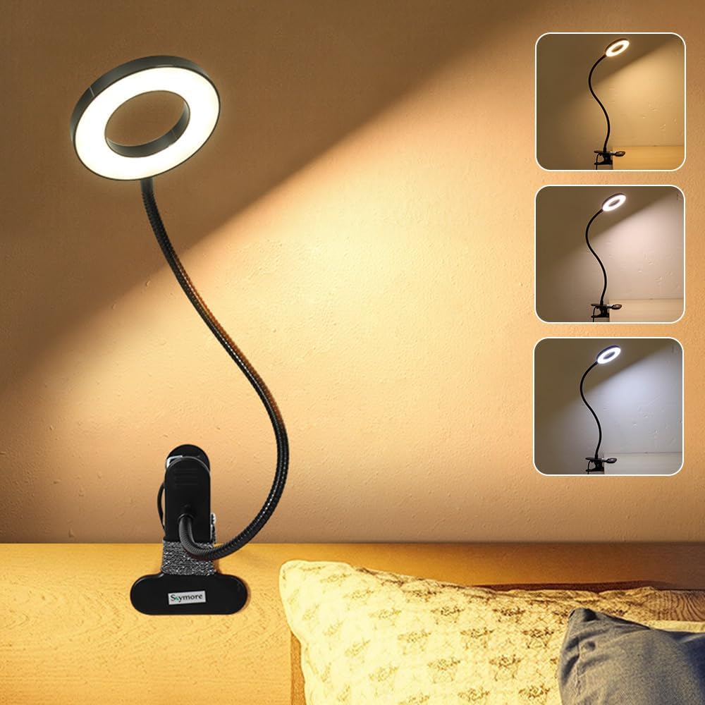 Luz escritorio LED 3 modos 10 brillo cabecero negro