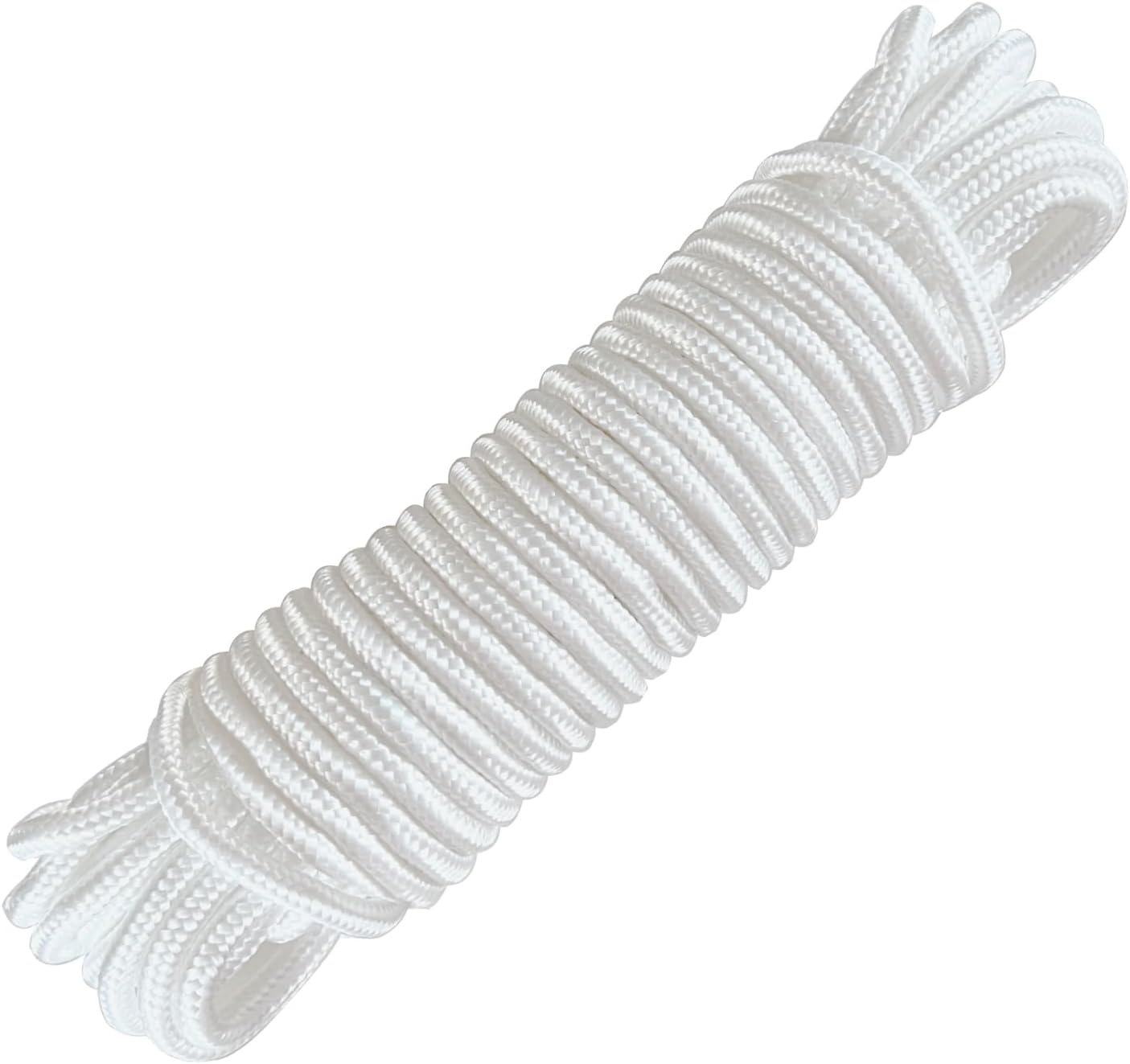 Cuerda asta bandera 1/4" x50ft trenzada nailon color blanco