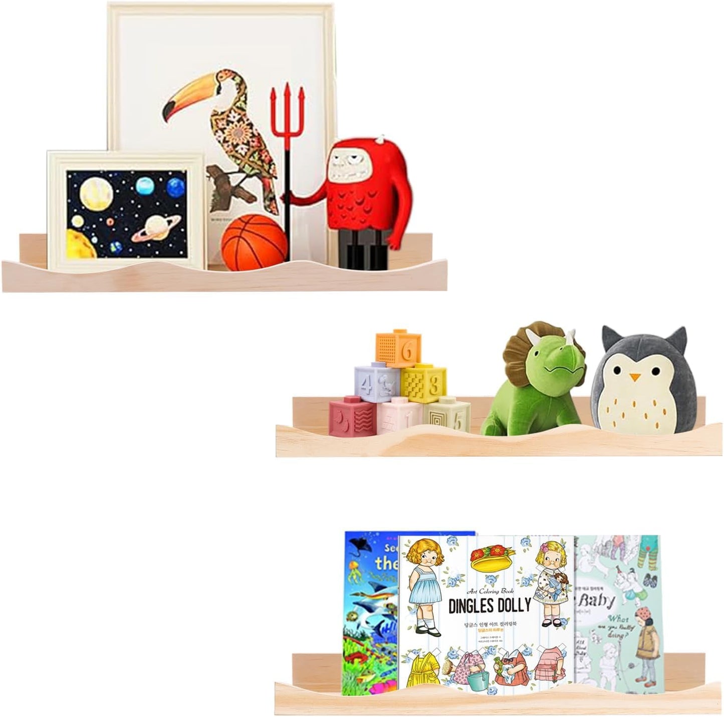 Estantería flotante para niños 15.7" set 3